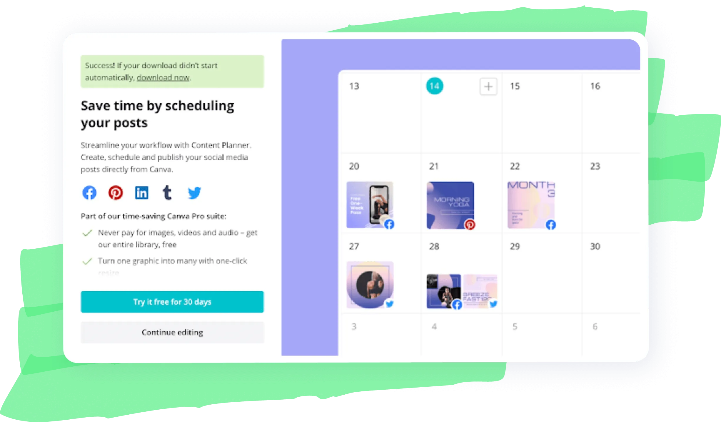 Canva upgrade prompt