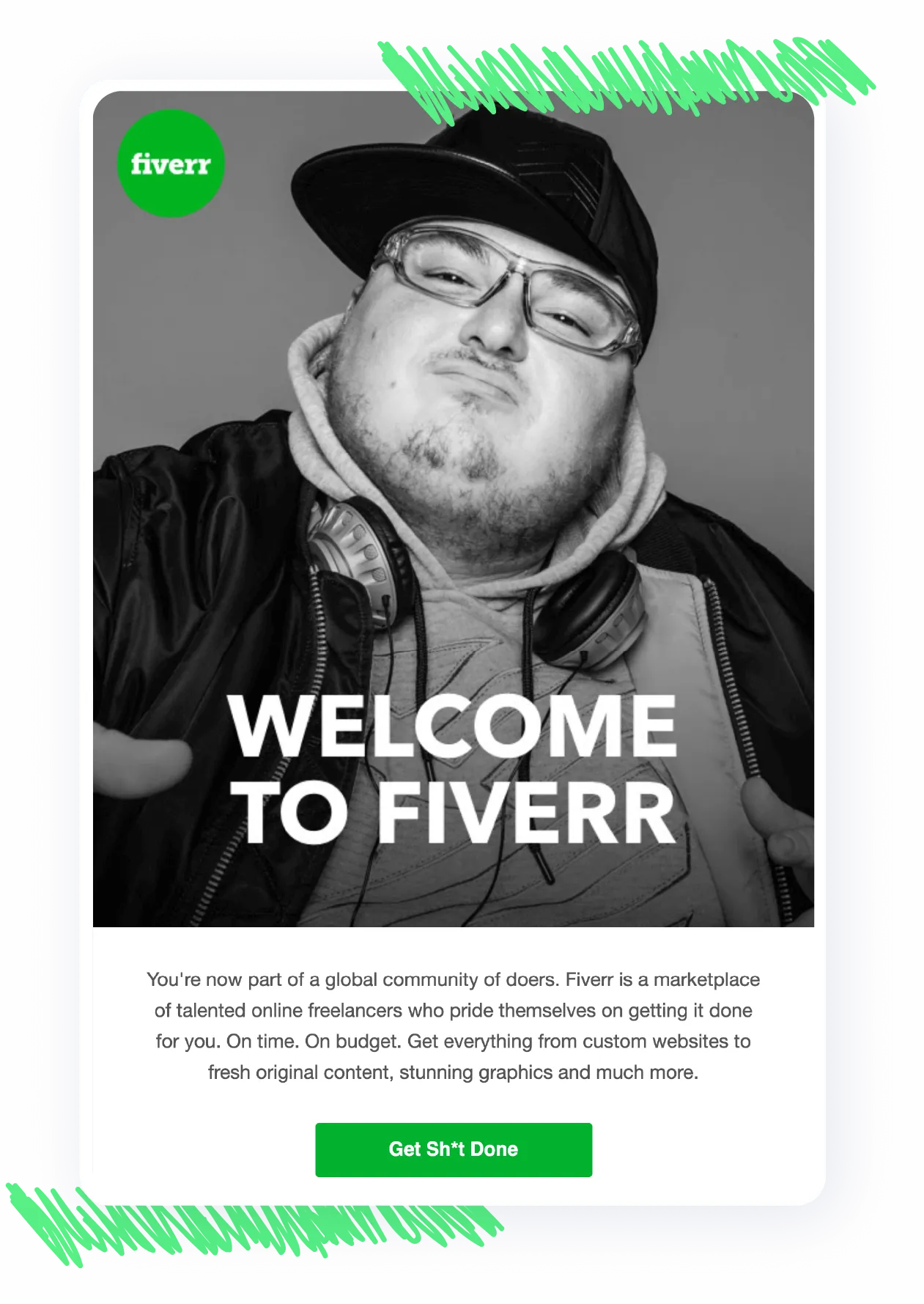 Fiverr welcome message