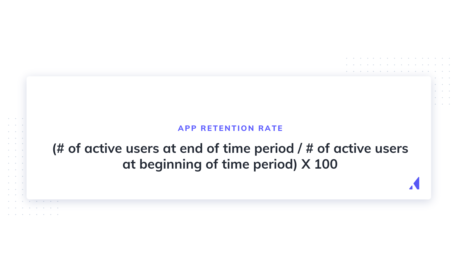 app retention rate formula