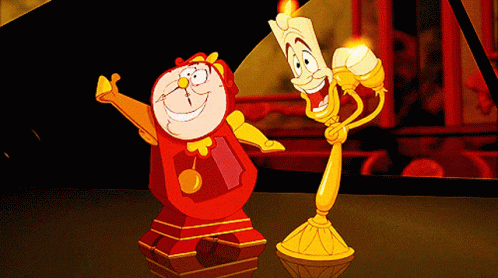Lumiere and Cogsworth from Beauty and The Beast