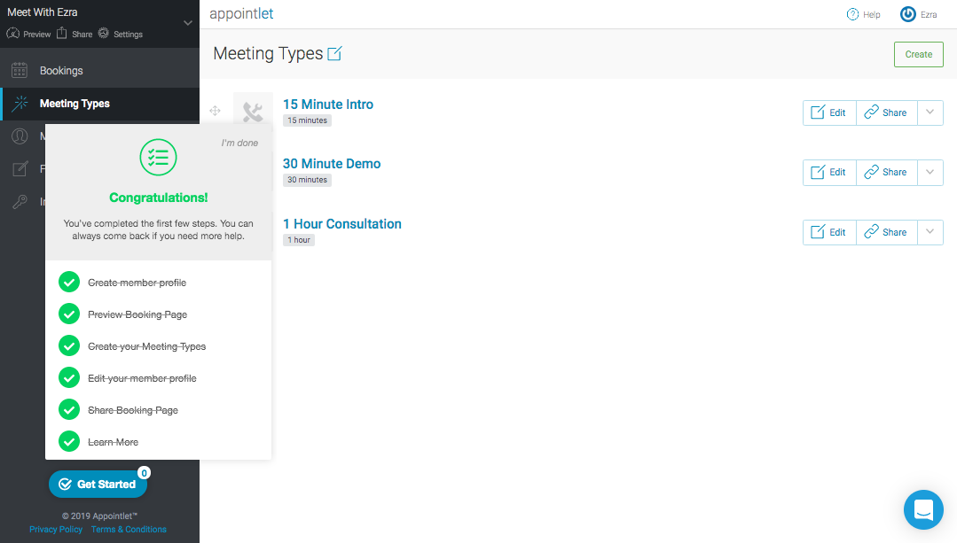 user onboarding checklist completed with congratulations success message