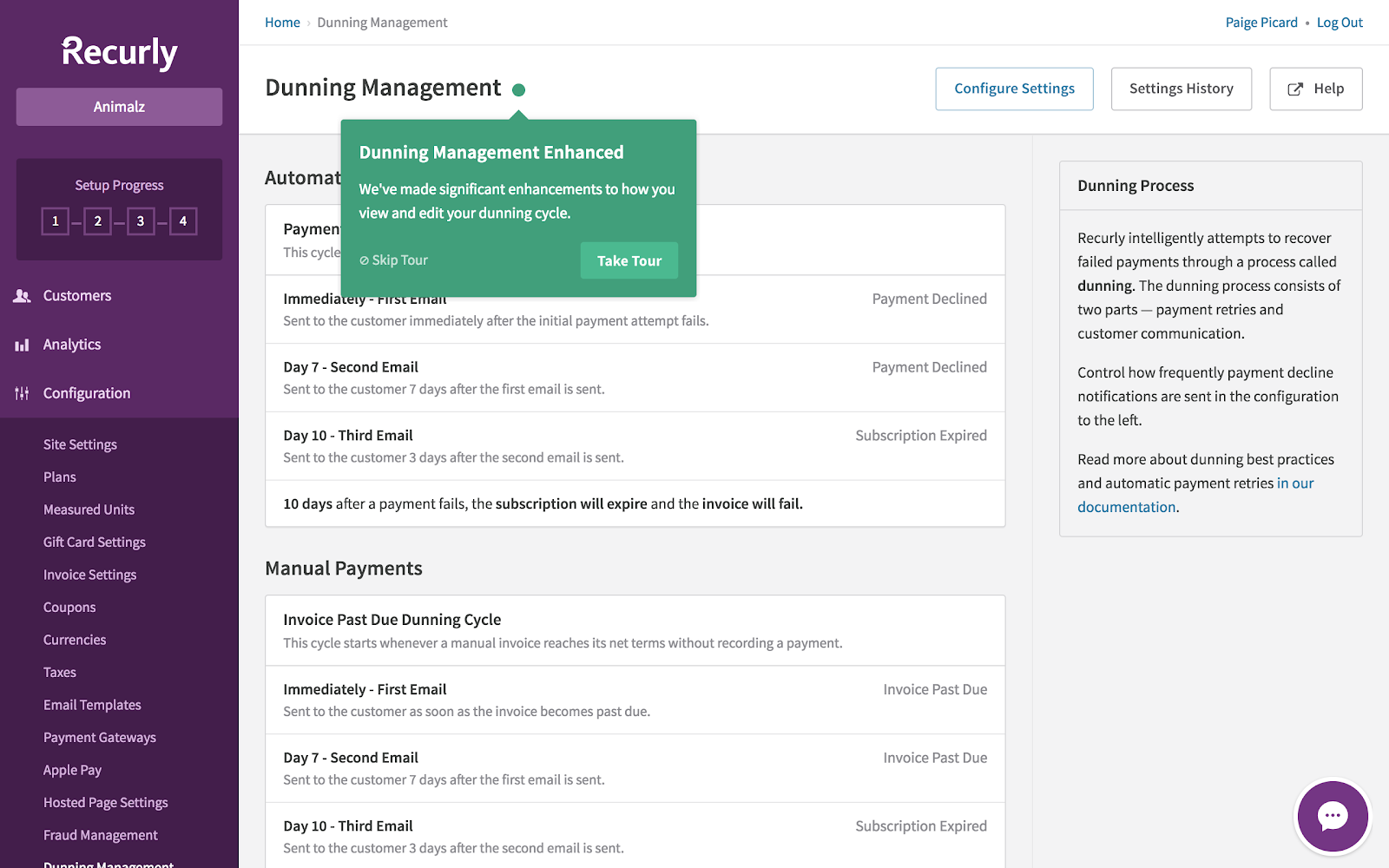 product update feature tour tooltip made with appcues