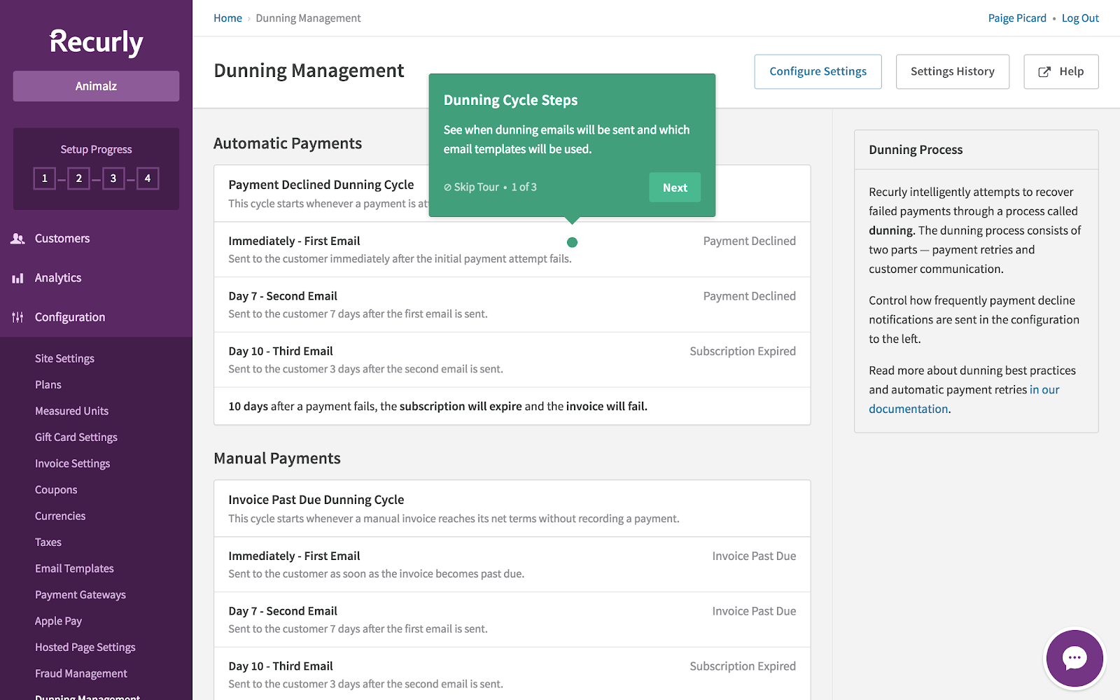 product update feature tour tooltip made with appcues