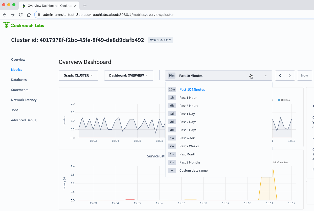 Time selector V2 iteration cockroach labs