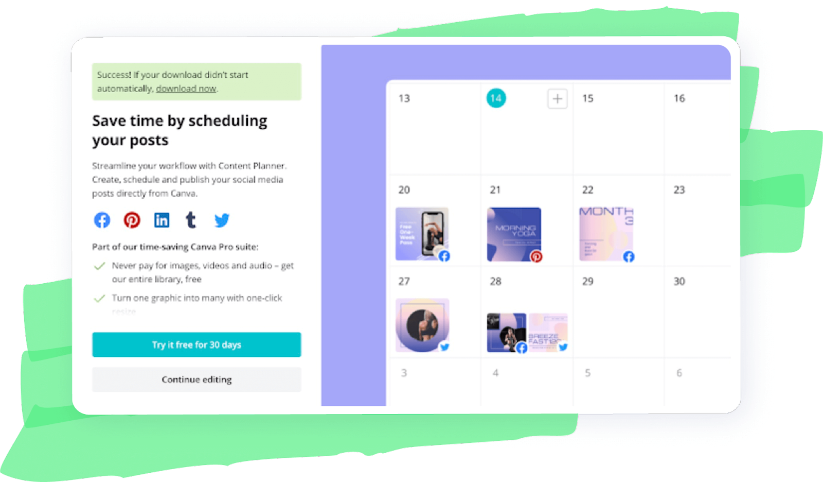 Canva's relevant CTA