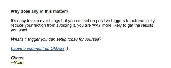 Growth hack your emails by asking users to do one thing