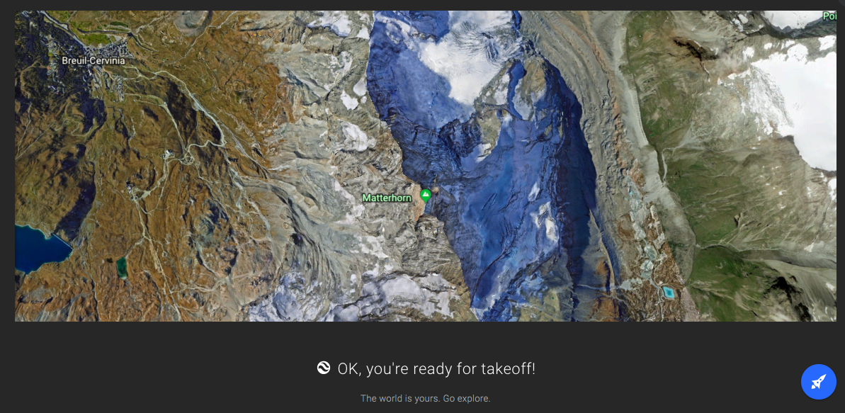 google earth redesign new feature announcement fullscreen modal terrain map