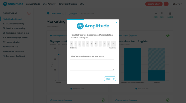 amplitude nps survey form