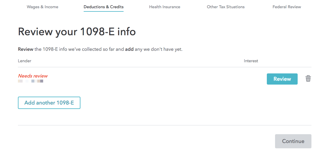 This is an example of how turbotax uses it's ui and ux to keep users focused on one part of their task return at a time. 