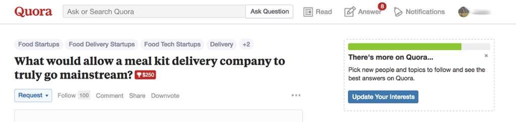 quora progress bar example