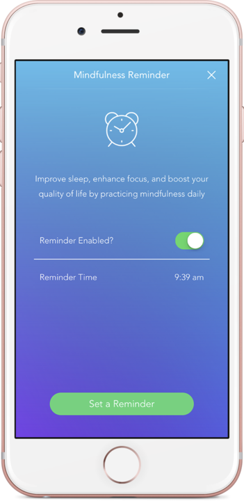 calm app mindfulness reminder key feature