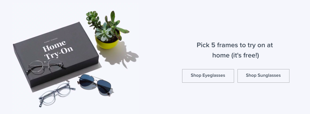 warby parker website pick your frames omnichannel uyer experience