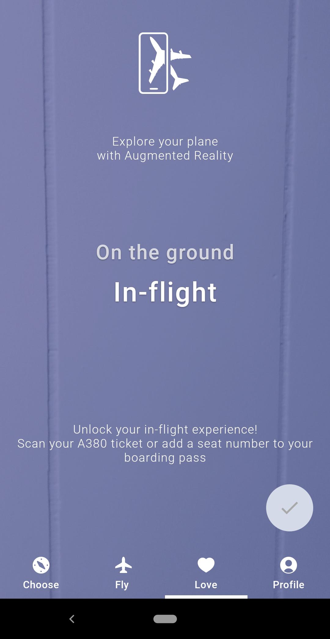 iflyA380 augmented reality mobile app for airplane passengers