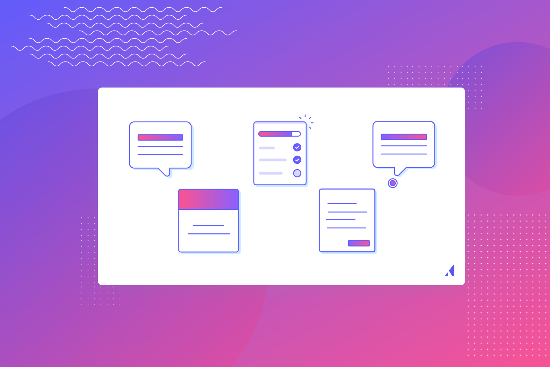 icons of digital tooltips and checklists
