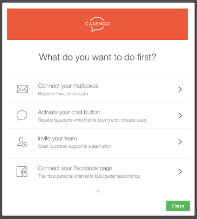 Casengo modal built with Appcues