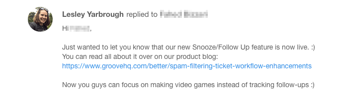 groove retention email