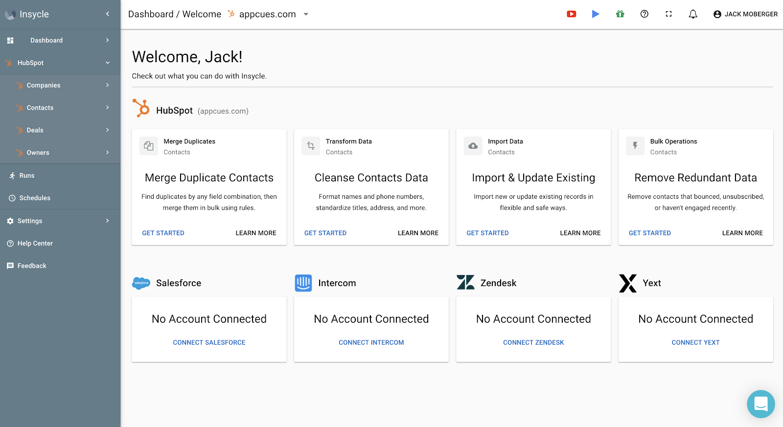 insycle self service support article dashboard