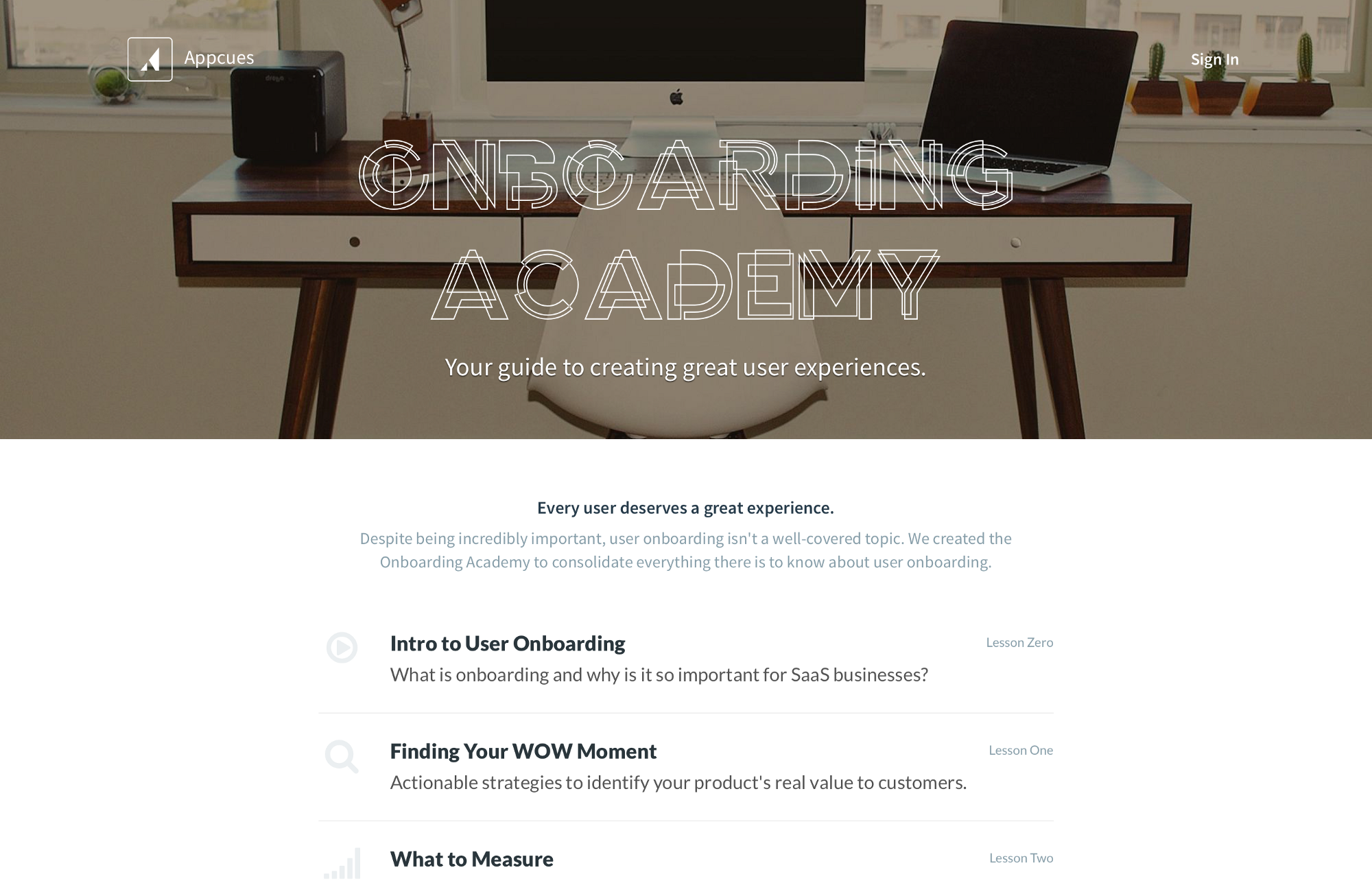 appcues user onboarding academy