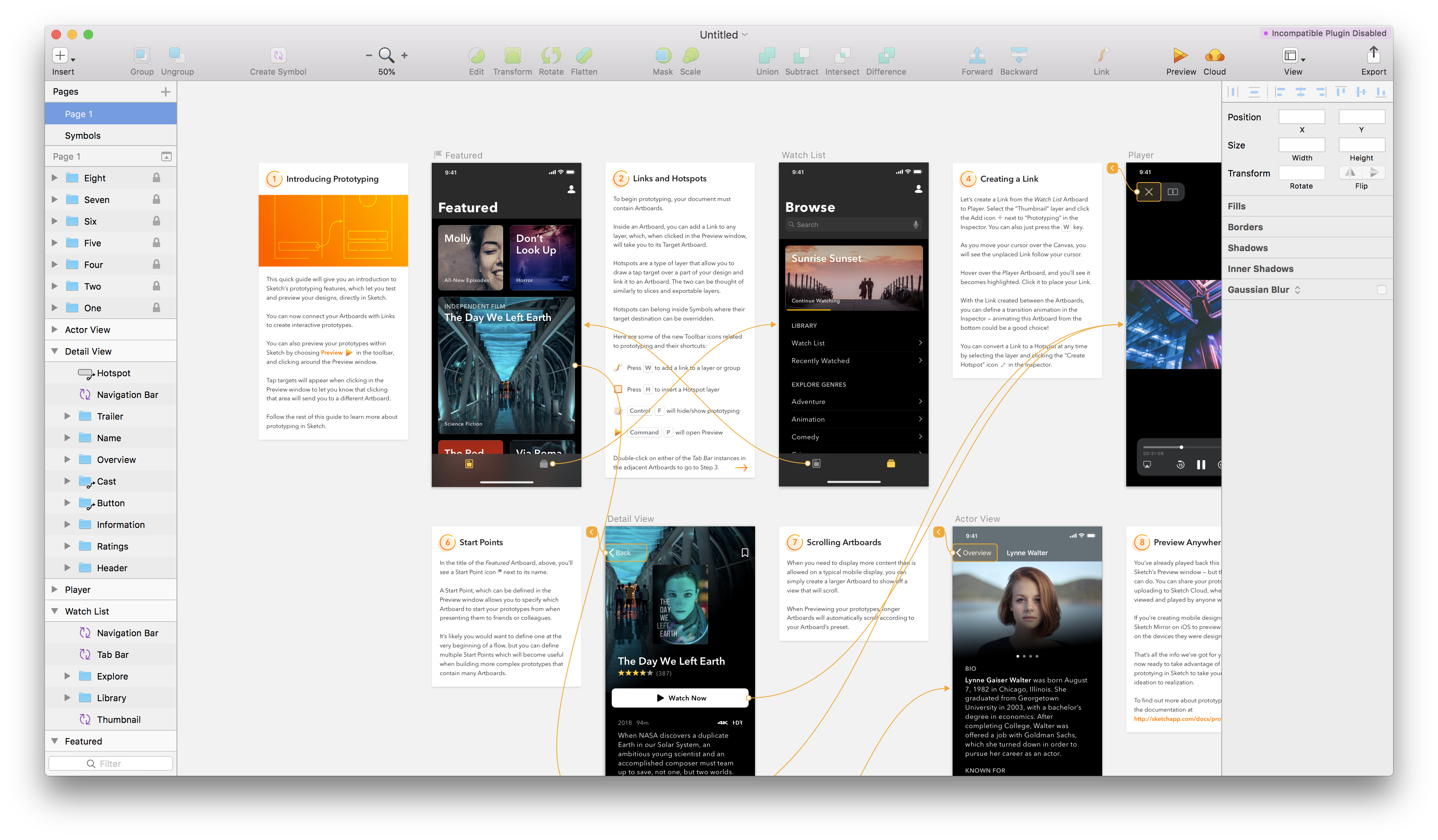 Sketch's hands-on prototype demo 