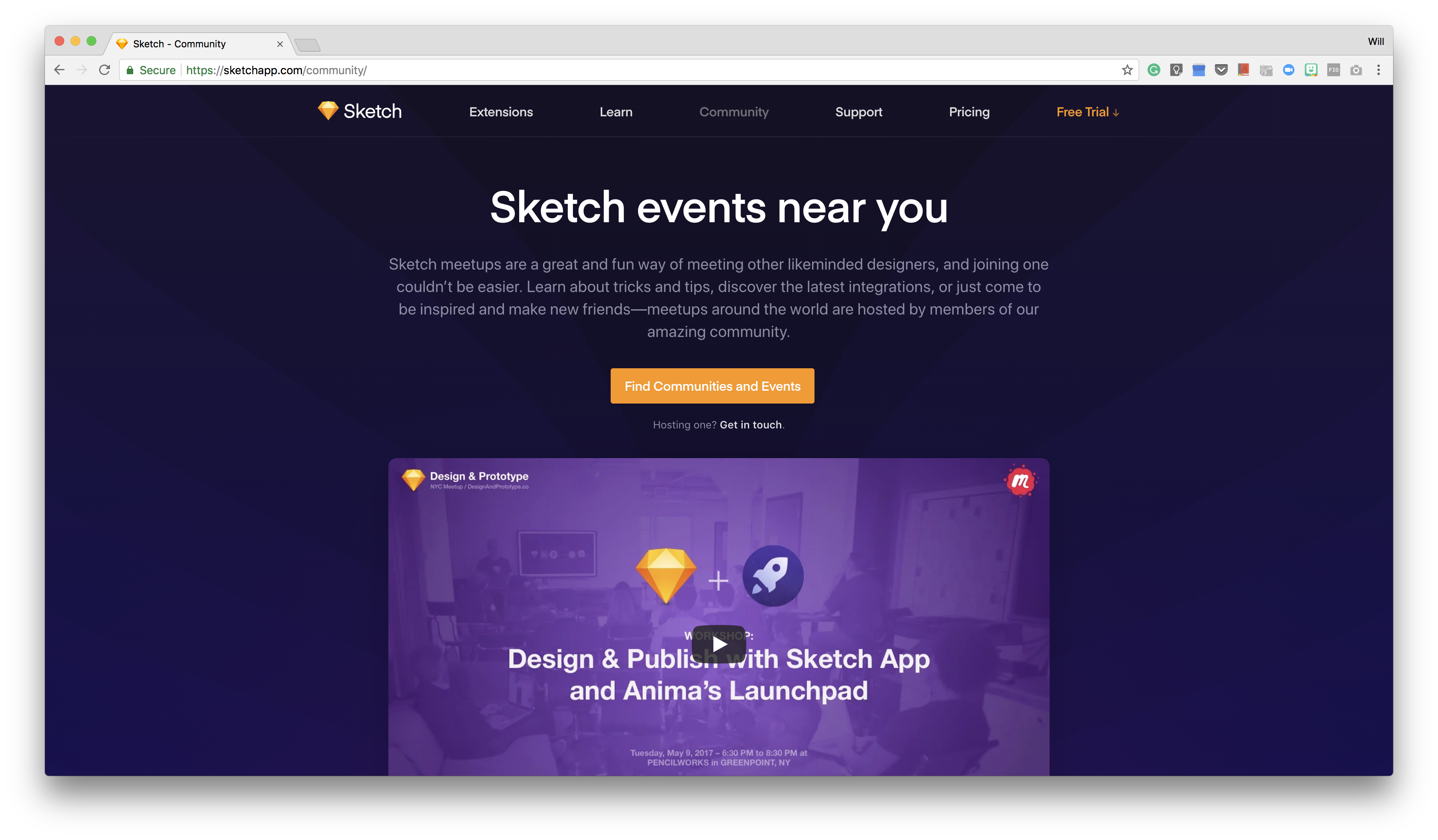 Sketch's “scaffolding” hub 