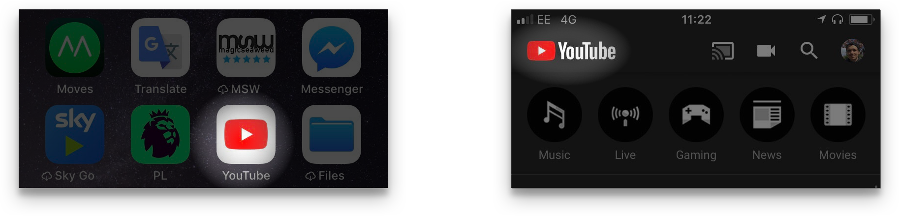 YouTube's logo is bold and straightforward for maximum recognizability. 