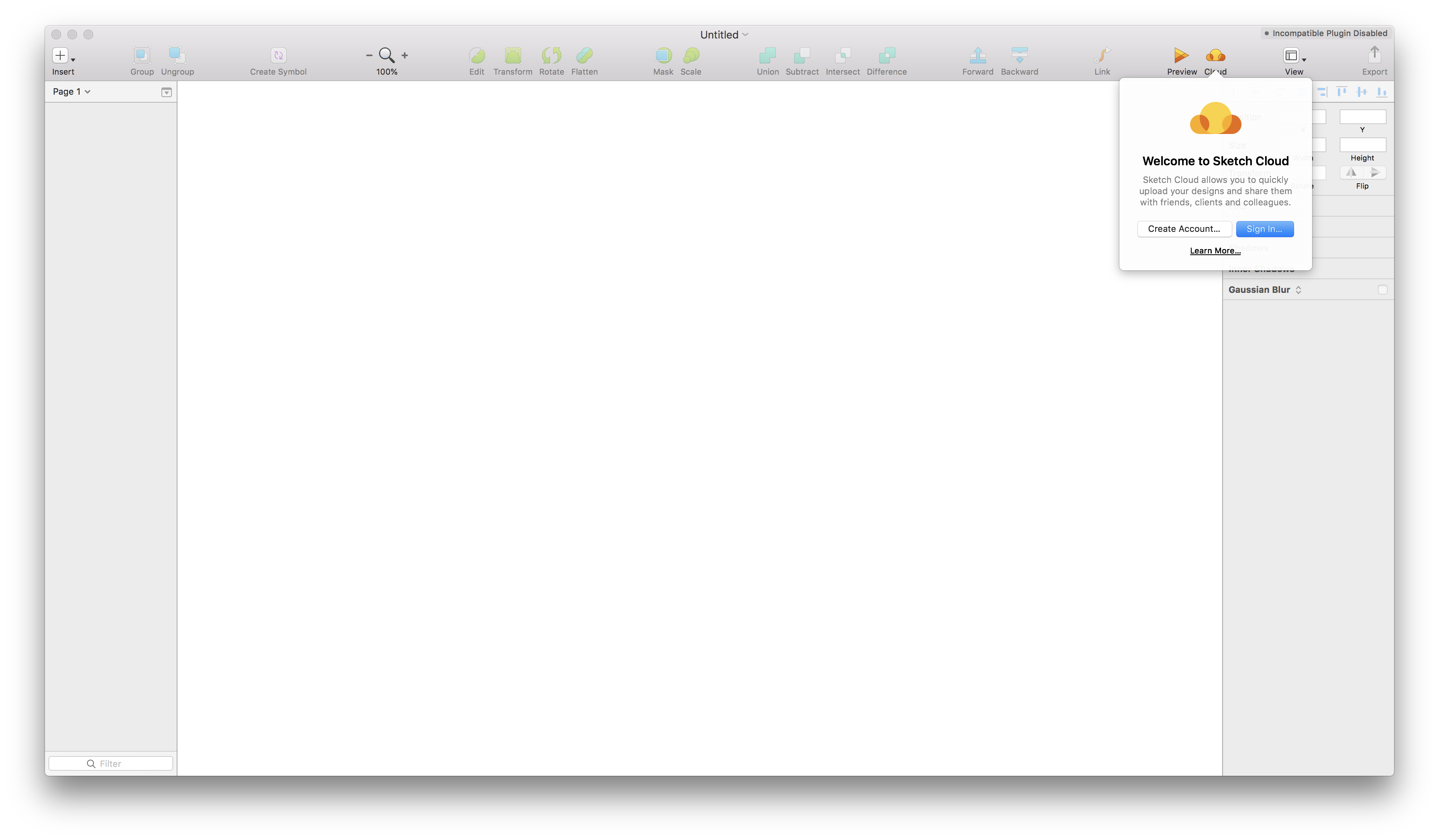 Sketch's “just enough' tooltips 