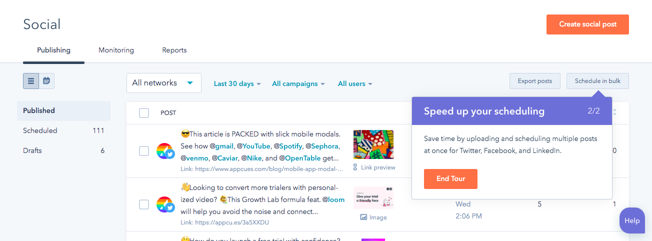 HubSpot's new user onboarding