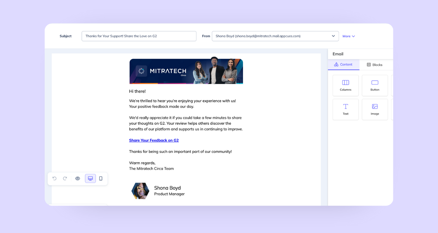 Encourage promoters to leave a review