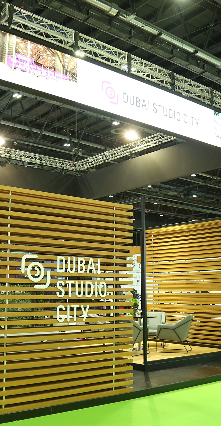 Evening view of Dubai Outsource City from afar