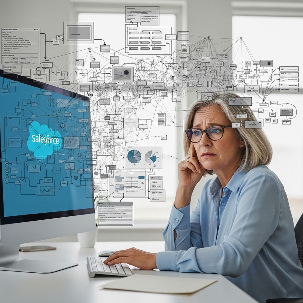 Image of a confused Salesforce user