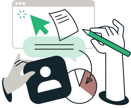 Illustration of streamlined staffing back-office workflows