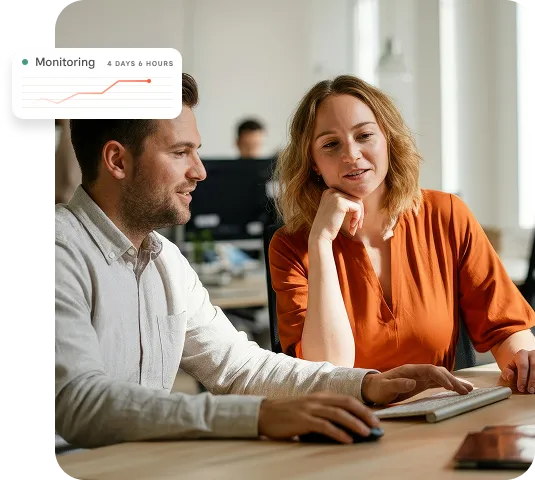 Team working on Platform
