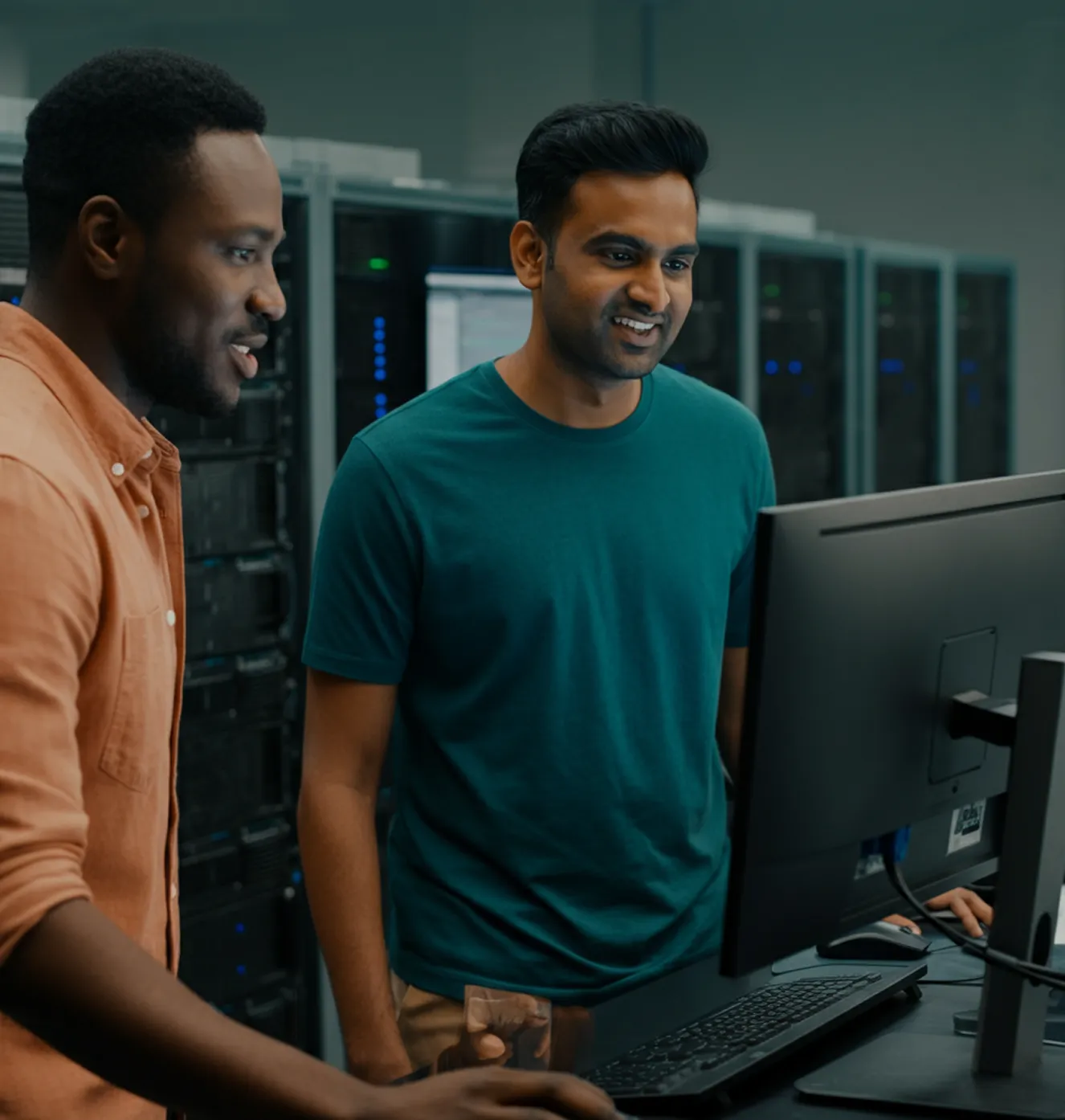 Team reviewing reports on cyber security with GoDefend