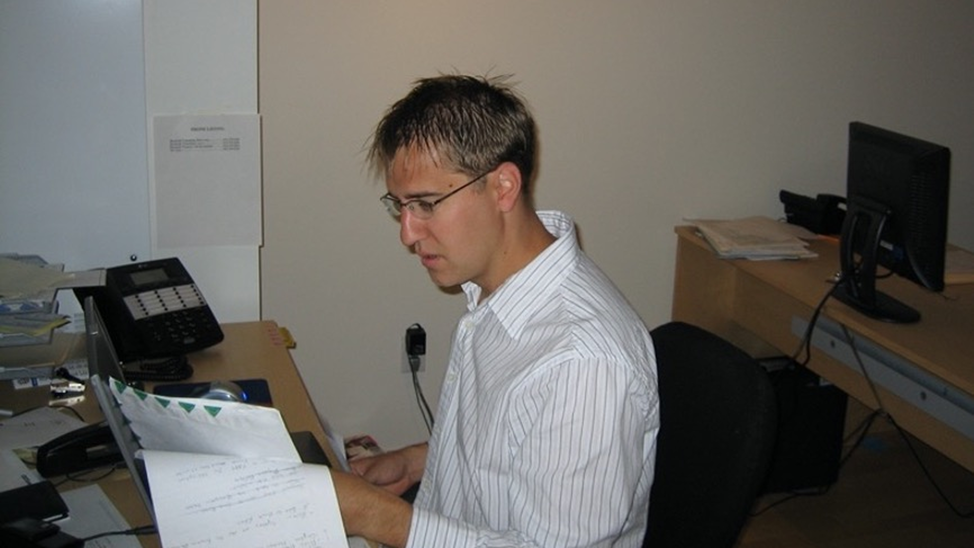 Grant Bernardy in the old Elire Office in 2005