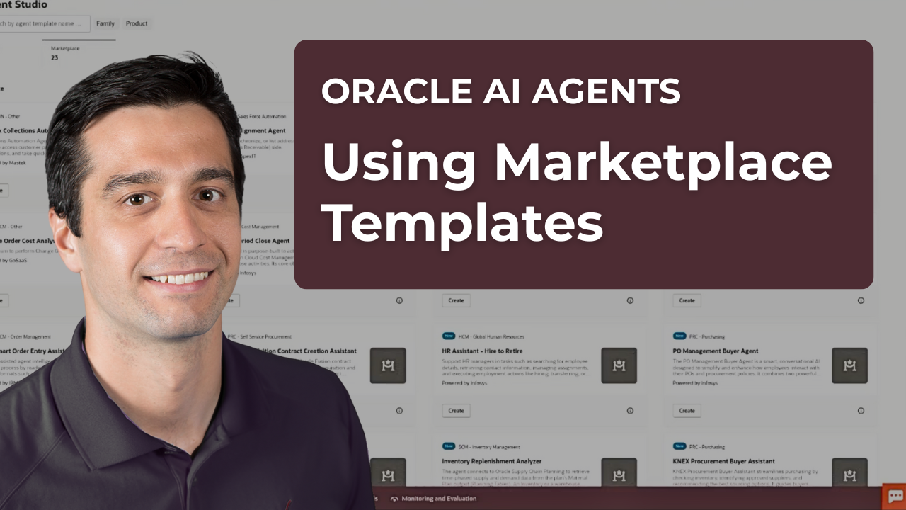 Oracle AI Agent Studio demo – marketplace templates