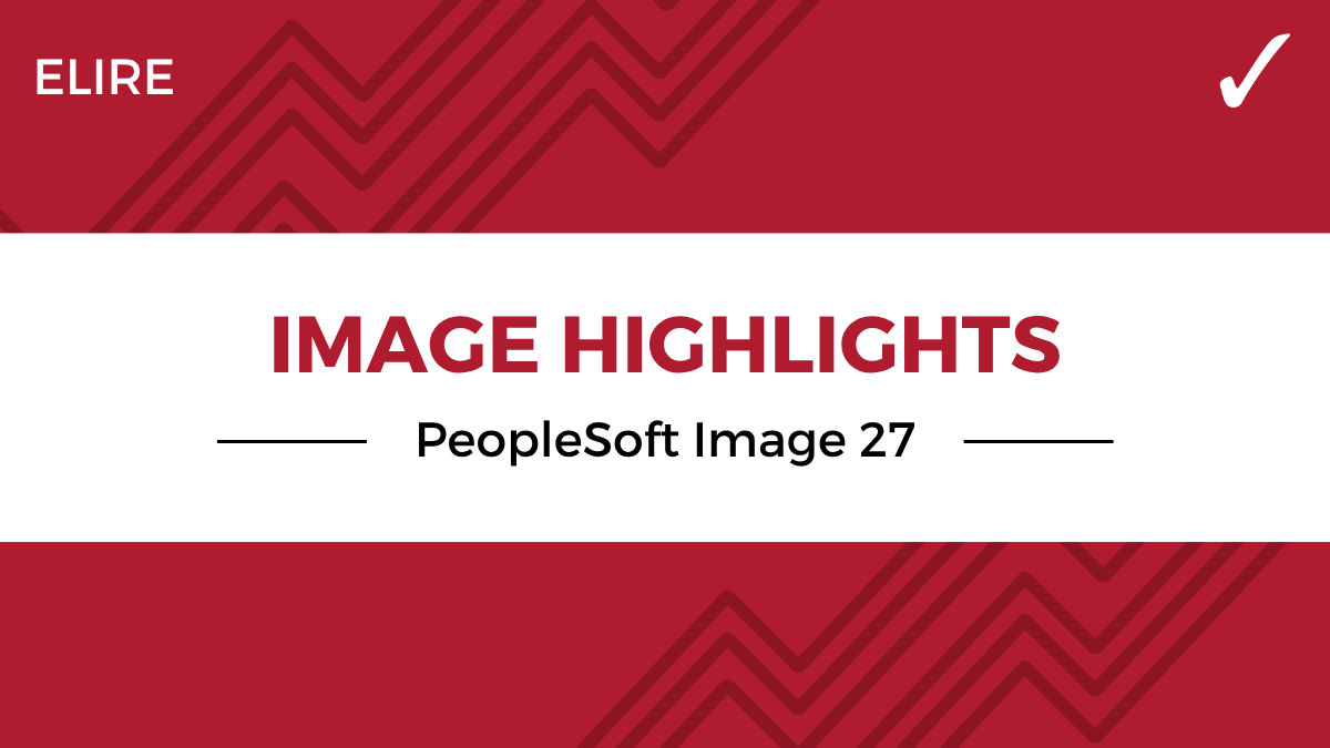 PeopleSoft Image 27 Highlights