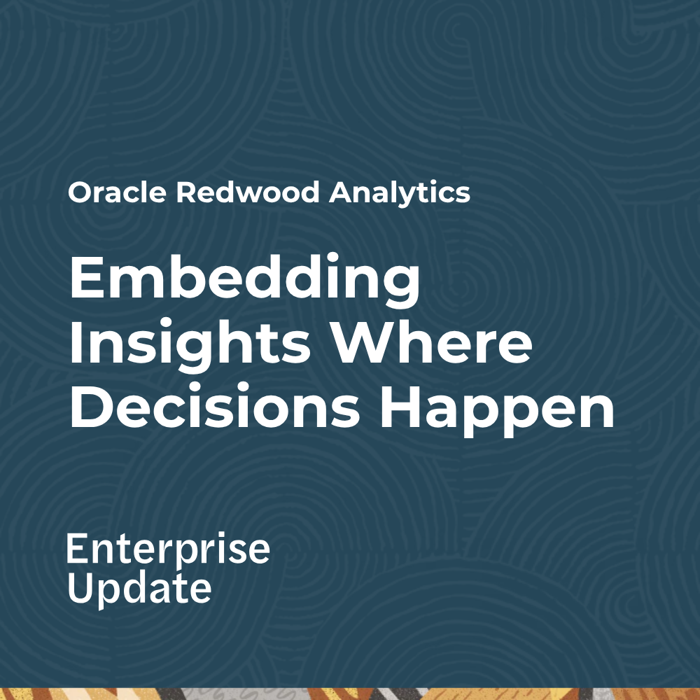 Oracle Redwood Analytics: Embedding Insights