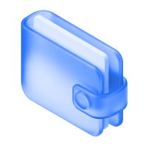 Built In Wallet Gradient Glass Icon Defichain Webflow Template | BRIX Template
