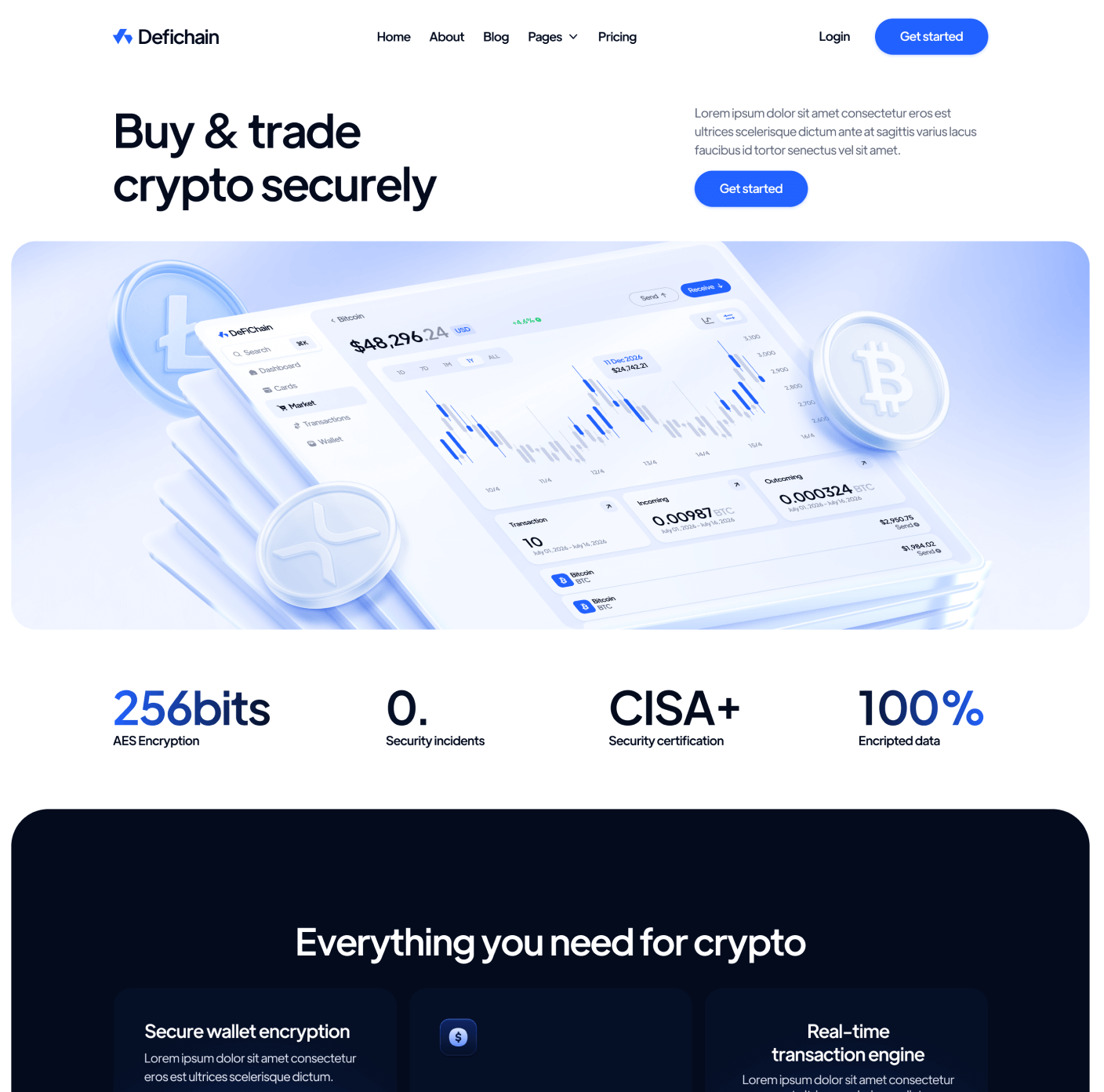 DeFiChain Home V2 Main Page Crypto Webflow Template | BRIX Template  
