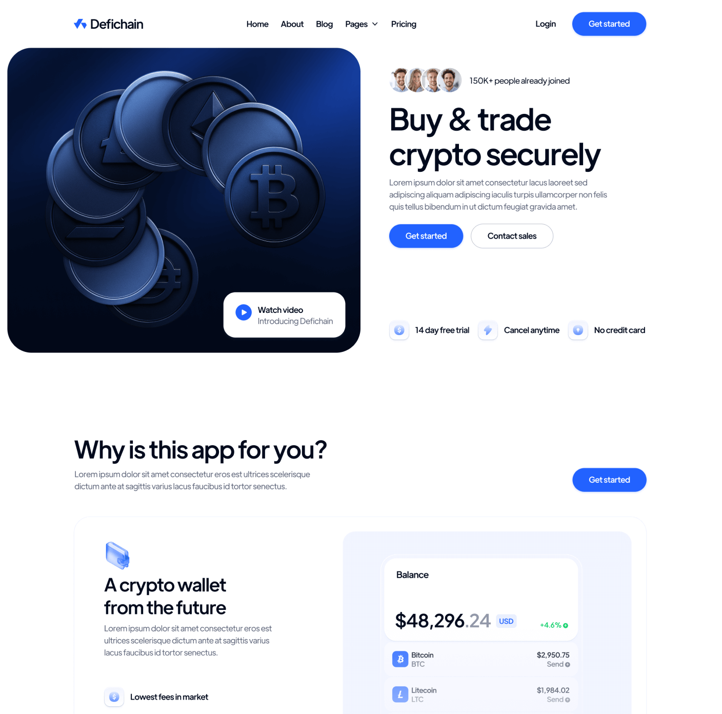 DeFiChain Home V3 Main Page Crypto Webflow Template | BRIX Template  

