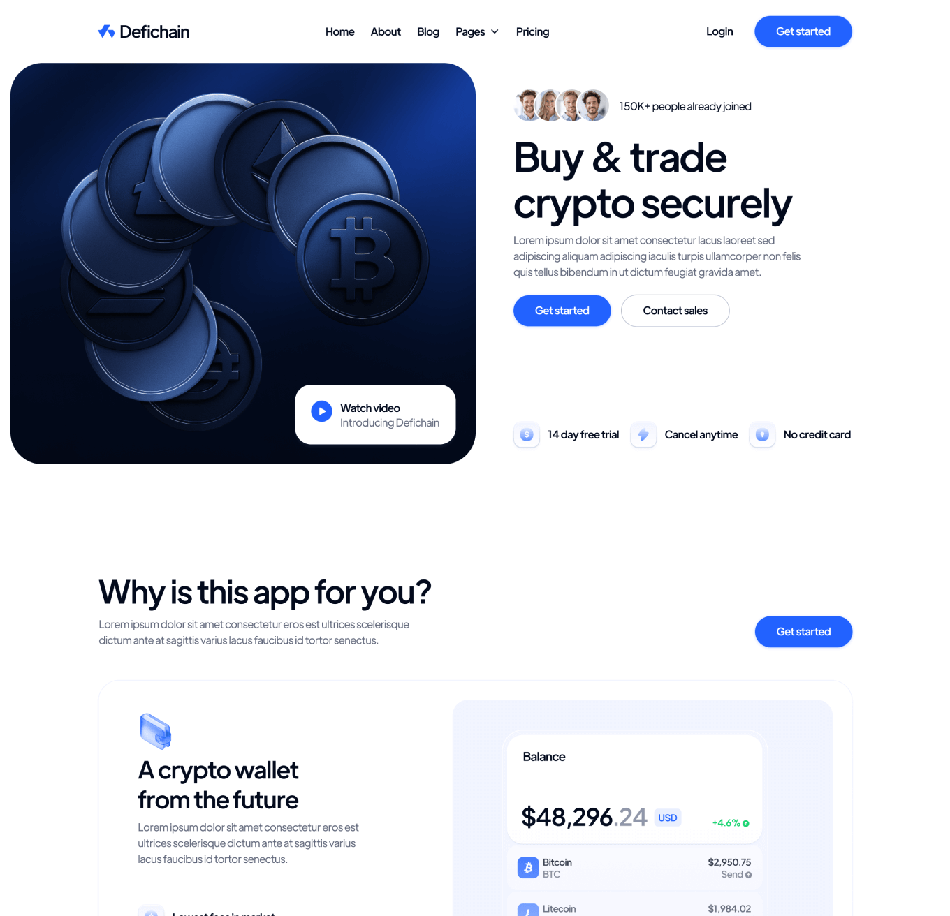 DeFiChain Home V3 Hero Page Crypto Webflow Template | BRIX Template  
