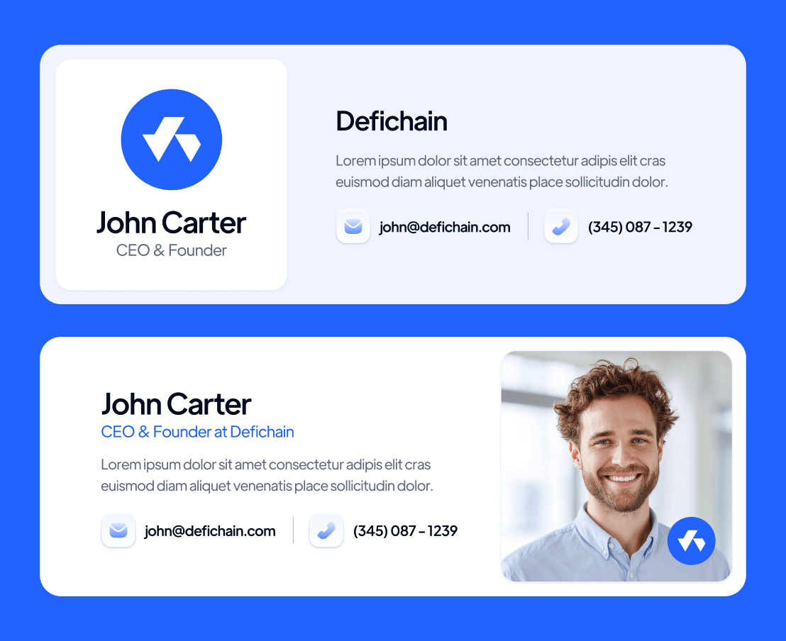 DeFiChain Email Signature Crypto Webflow Template | BRIX Template
