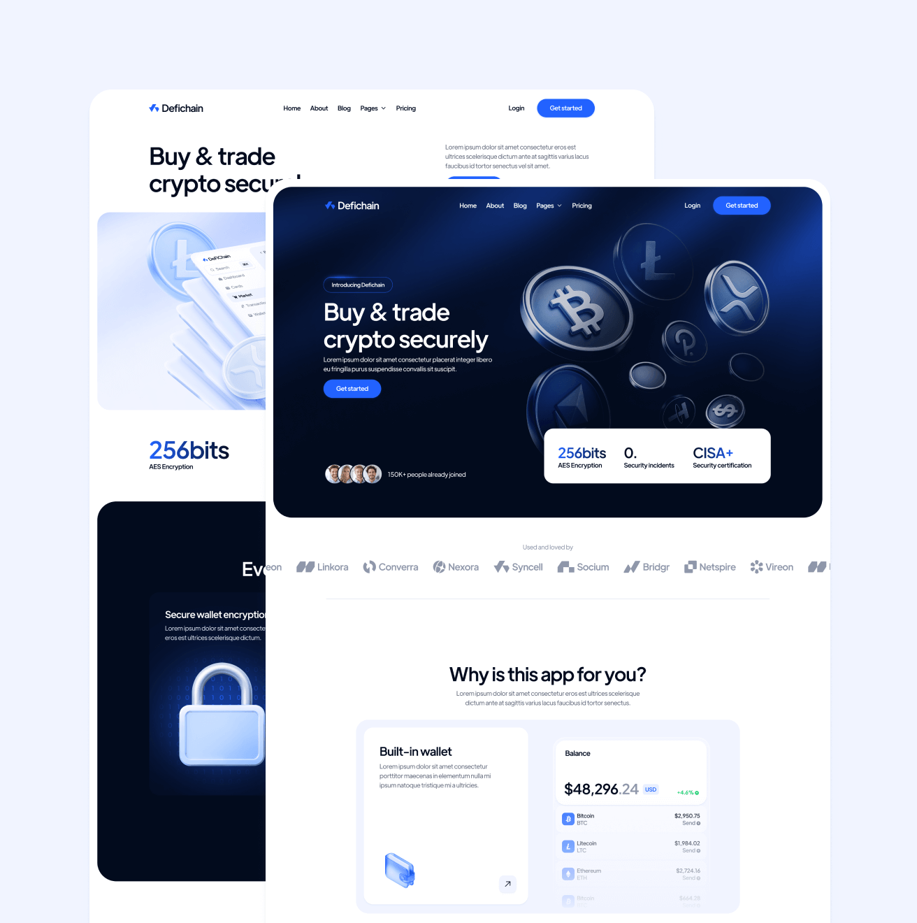 DeFiChain 20 Pages Crypto Webflow Template | BRIX Template
