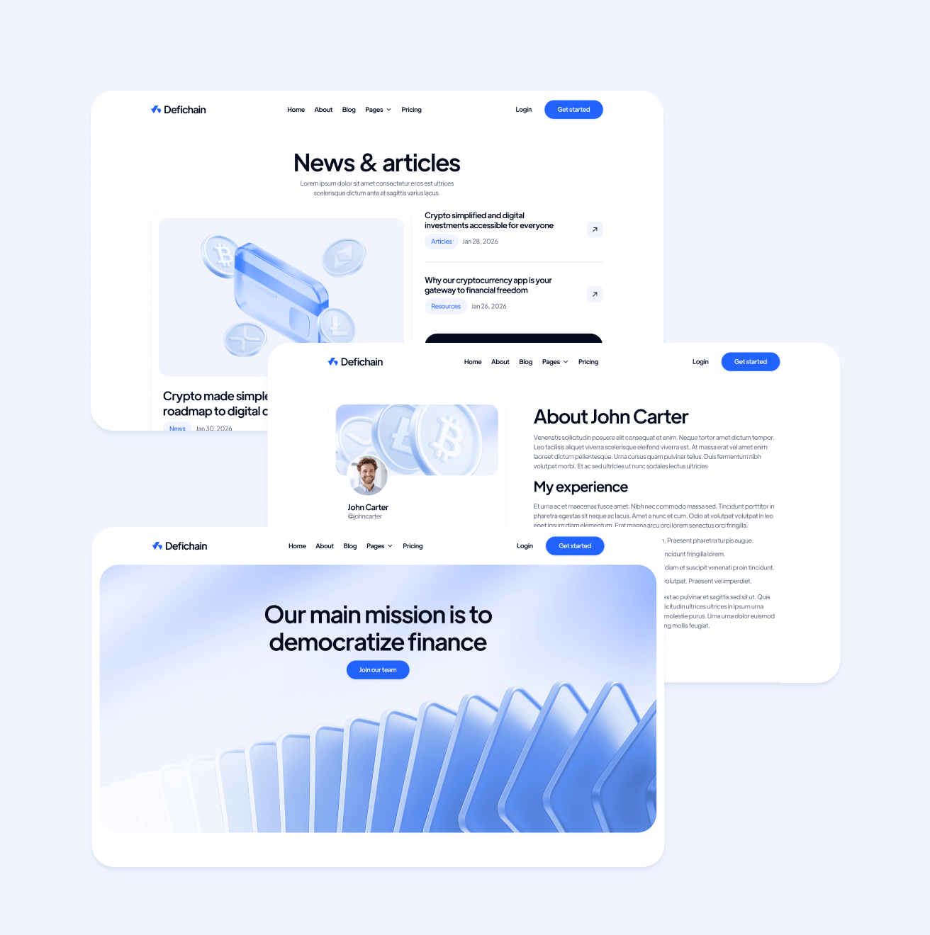 DeFiChain 40 Sections Crypto Webflow Template | BRIX Template

