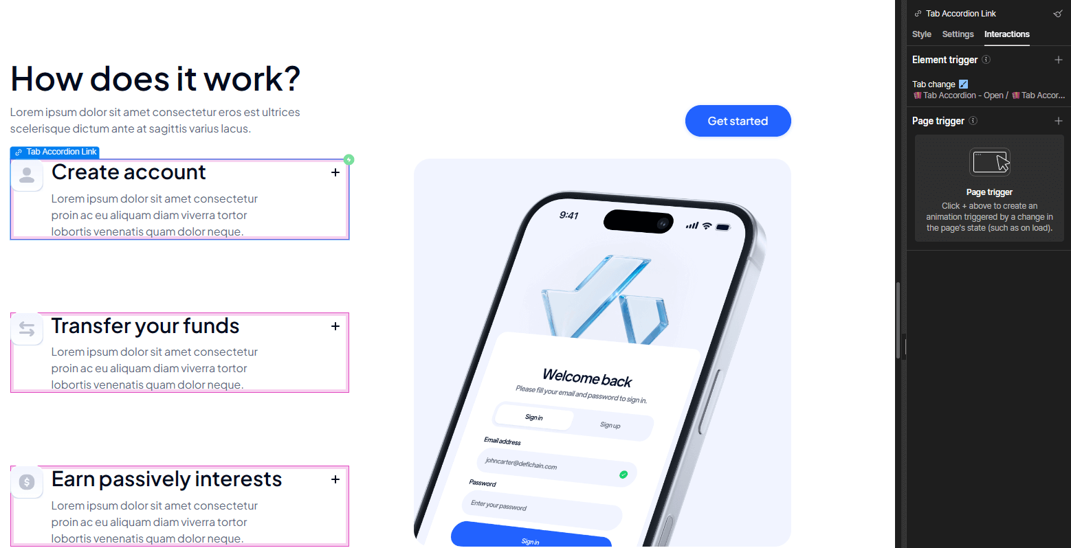 DeFiChain Webflow Template And Ui Kit Animations | BRIX Template  

