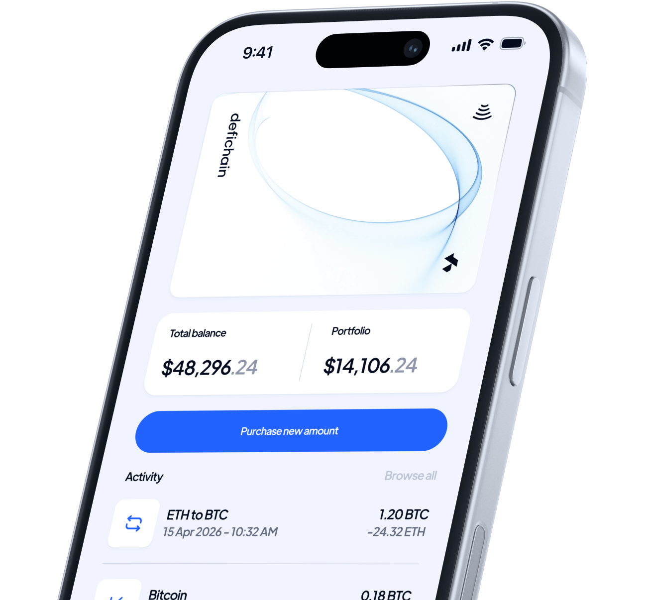 Transfer Your Funds - DeFiChain Webflow Template