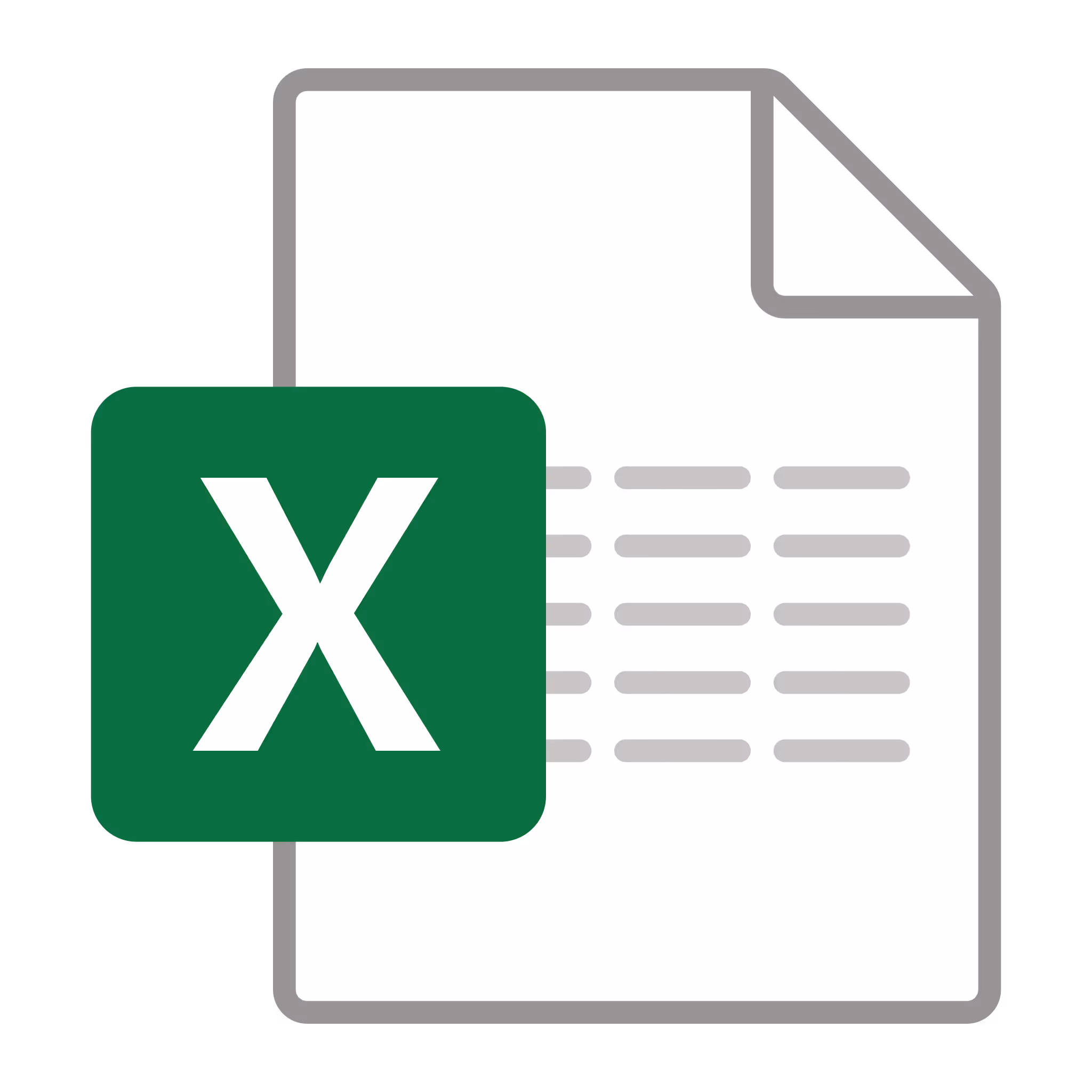 An icon of an excel file