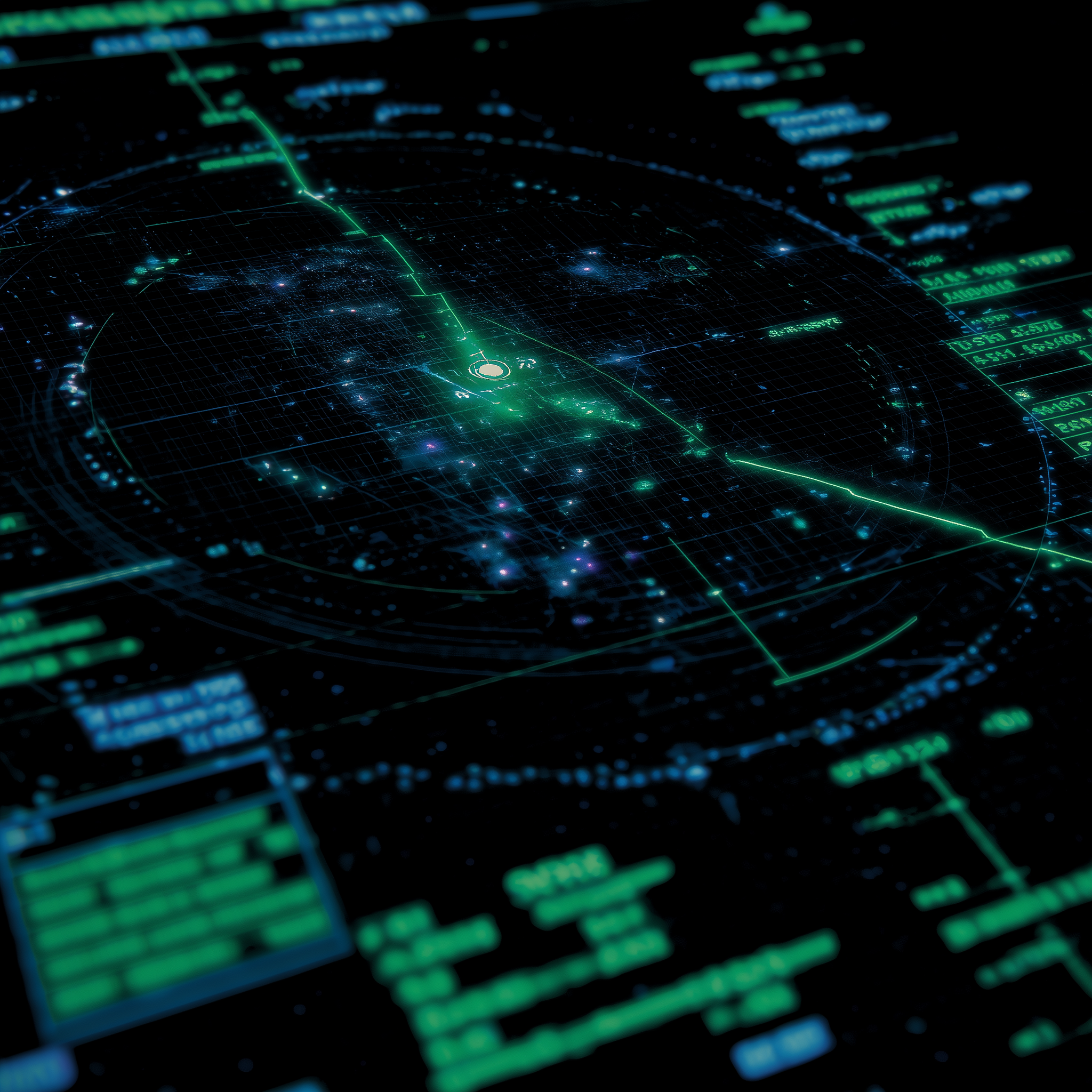 image of data visualization display (for a ai fintech company)