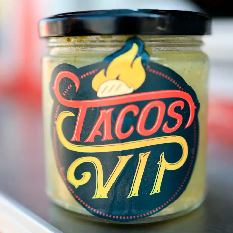 Habanero chili sauce from Tacos VIP