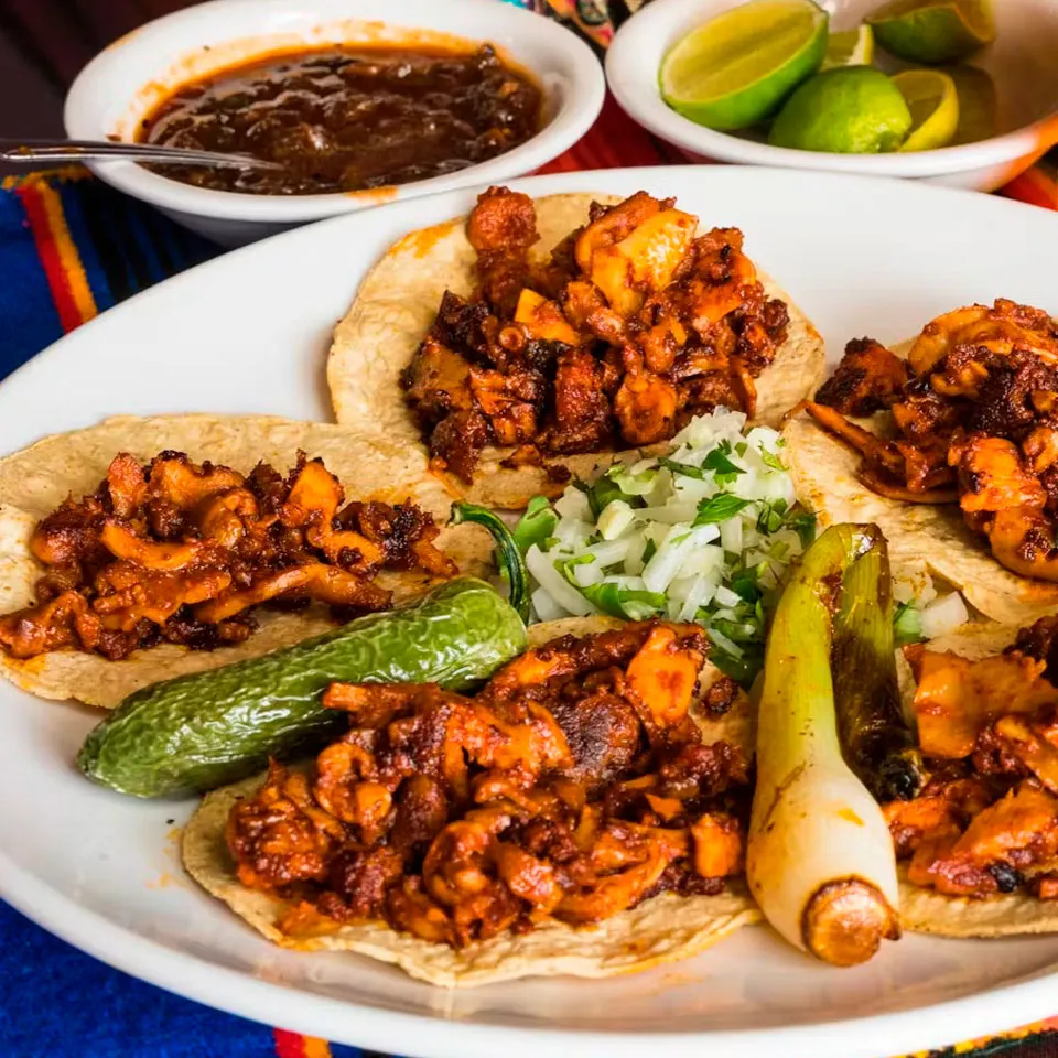 Marinated tripe tacos